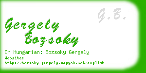 gergely bozsoky business card